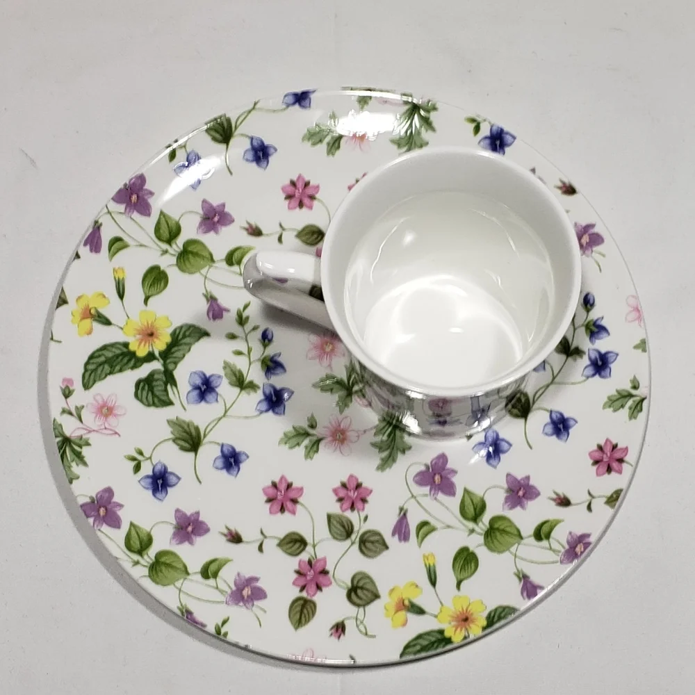 Queens snack plate & mug set, bone china. Made in England, EUC! - Picture 4 of 12